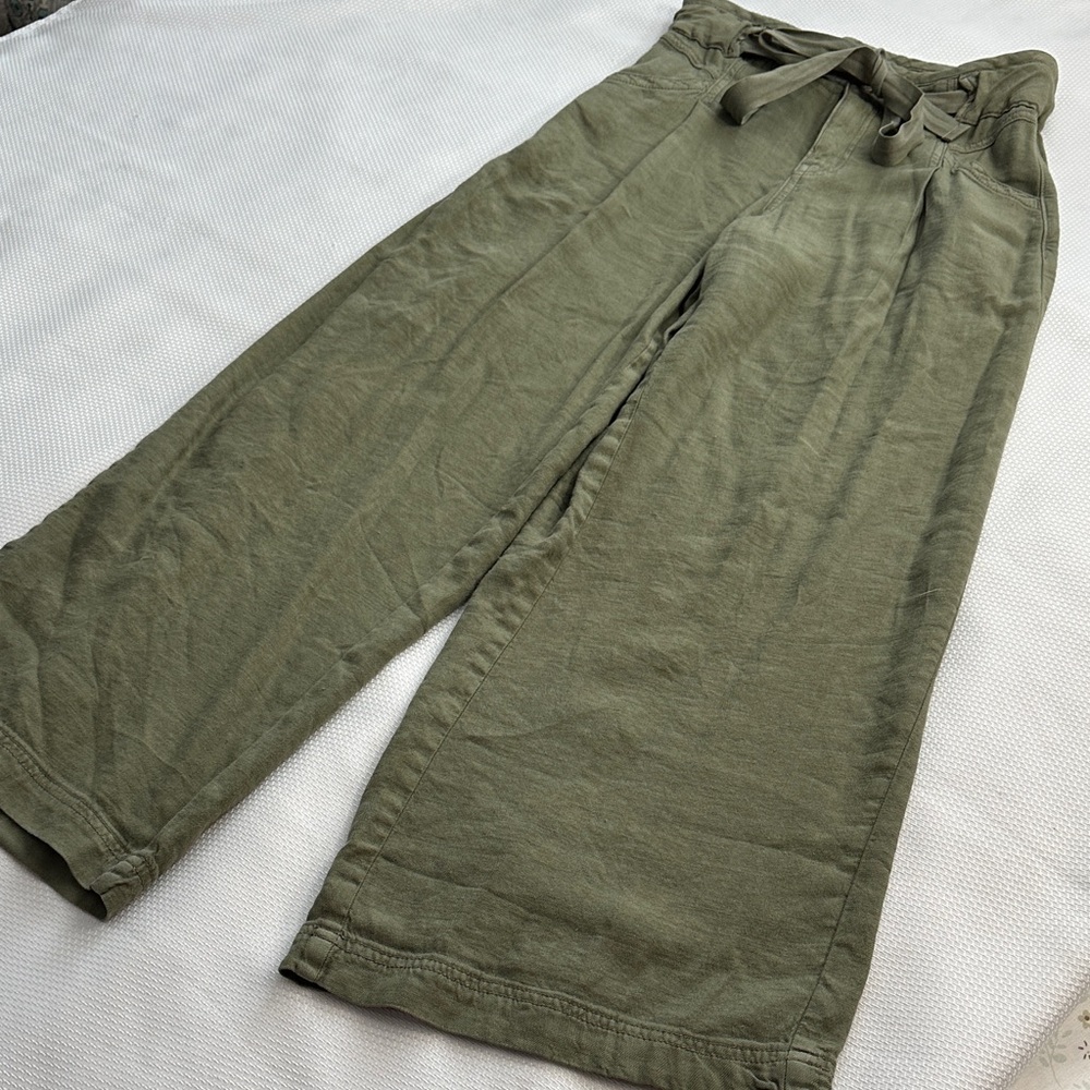 American Eagle Outfitters Olive Green Wide Leg Pants